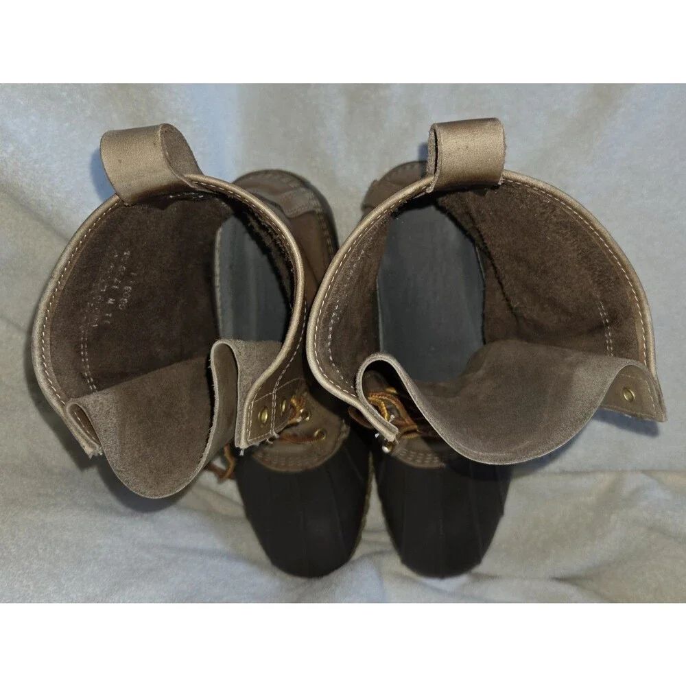 VTG L.L. Bean Maine Hunting Shoes Gore-Tex Duck Boots Leather Brown Mens 11 Wide